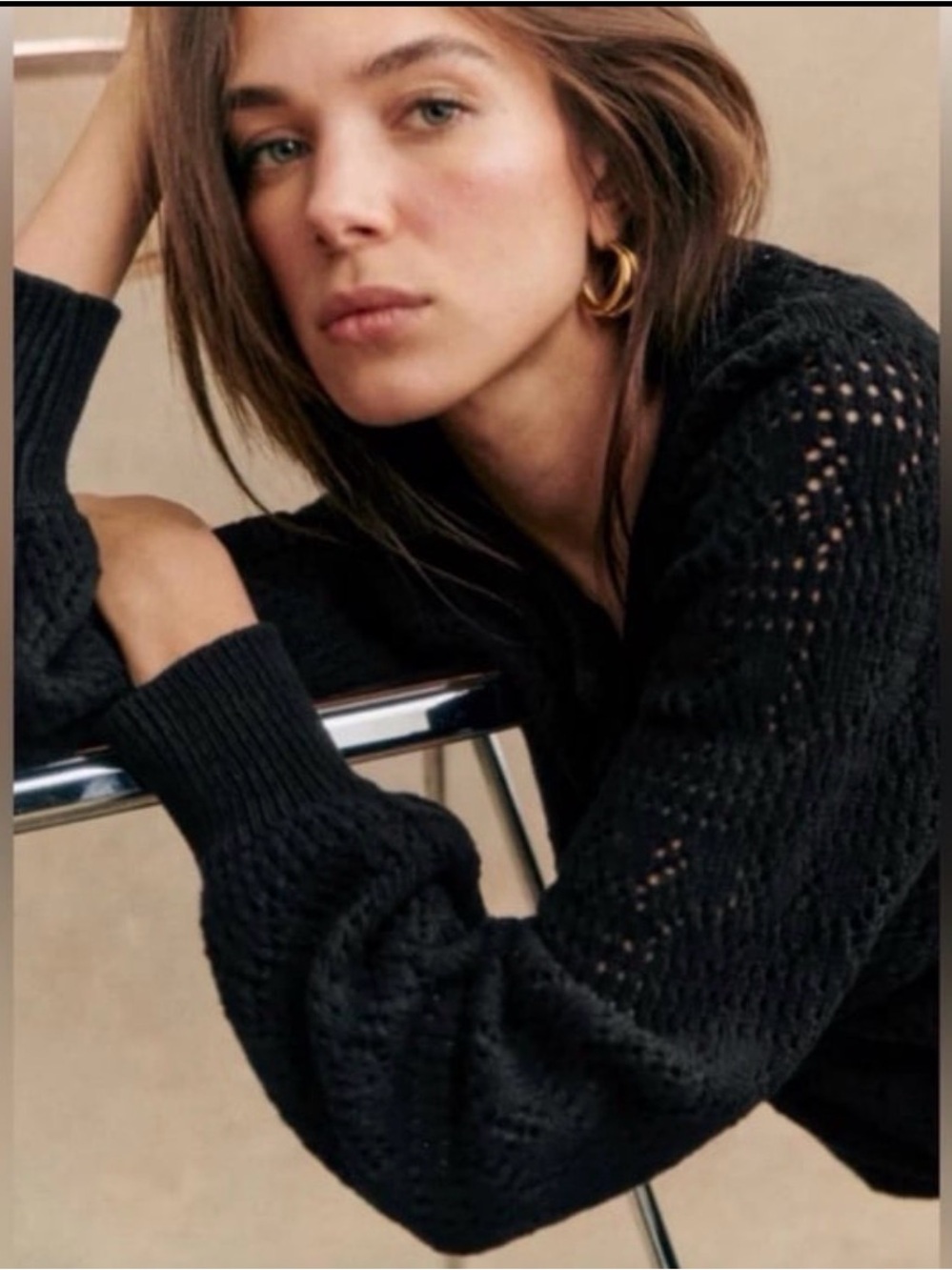 Sezane Capucine Cardigan Black - Size S gently used - Picture 3 of 10